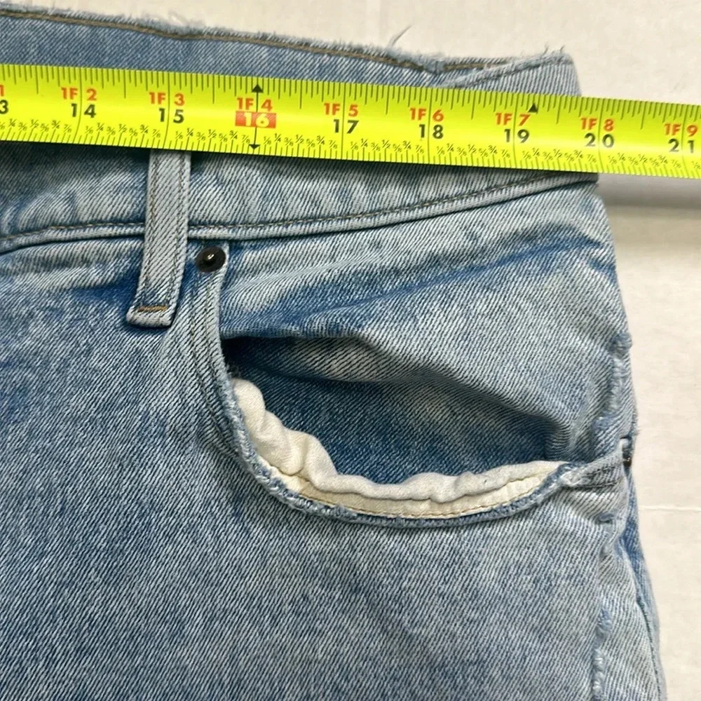 Abercrombie & Fitch Jeans The 90s Straight Ultra High Rise‎ Distressed Denim 34